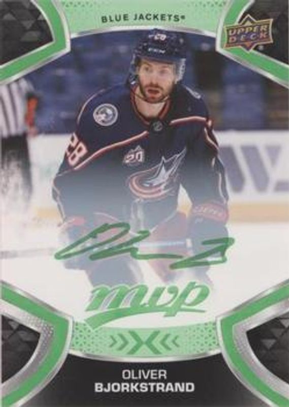 Oliver Bjorkstrand 2021 Upper Deck MVP #64 Green Script RAW