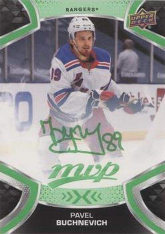 Pavel Buchnevich 2021 Upper Deck MVP #83 Green Script RAW