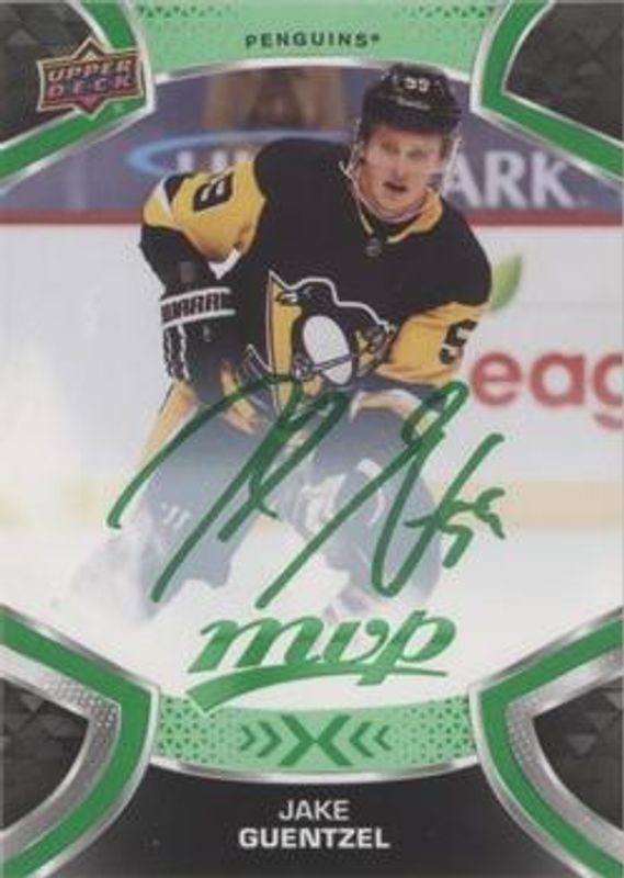 Jake Guentzel 2021 Upper Deck MVP #203 Green Script RAW