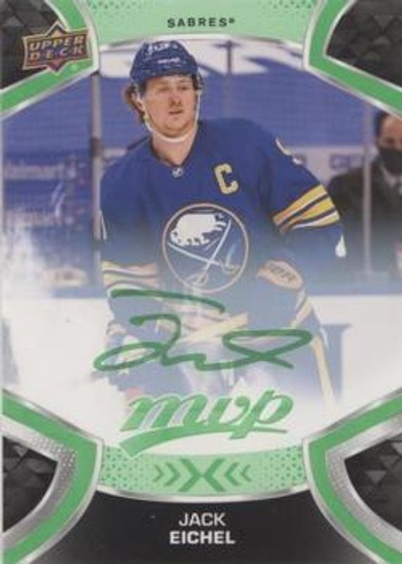 Jack Eichel 2021 Upper Deck MVP #55 Green Script RAW