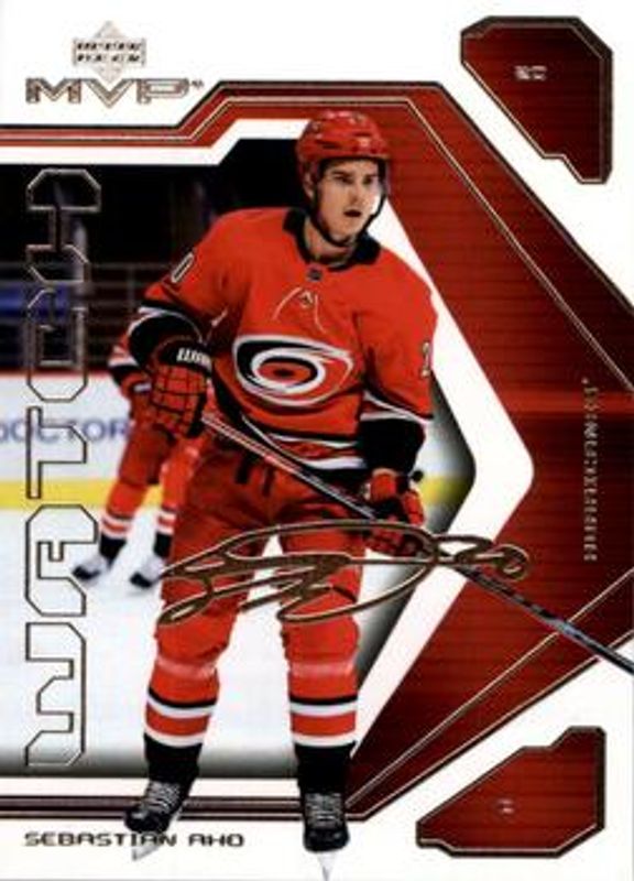 Sebastian Aho 2021 Upper Deck MVP #19 20th Anniversary RAW