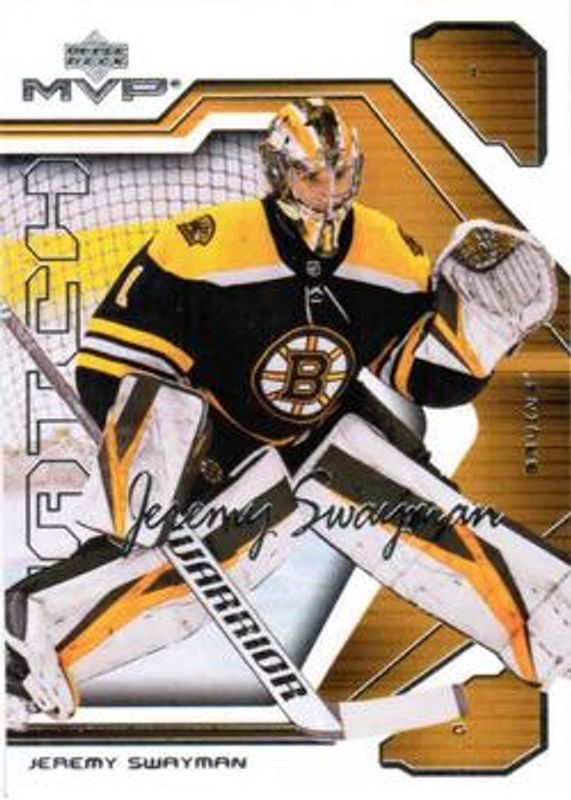Jeremy Swayman 2021 Upper Deck MVP #95 20th Anniversary Rookie RAW
