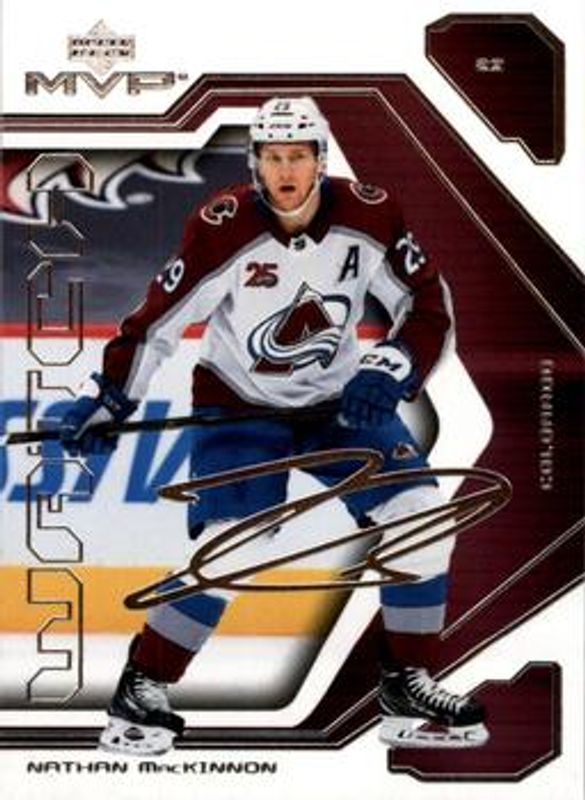 Nathan MacKinnon 2021 Upper Deck MVP #7 20th Anniversary RAW