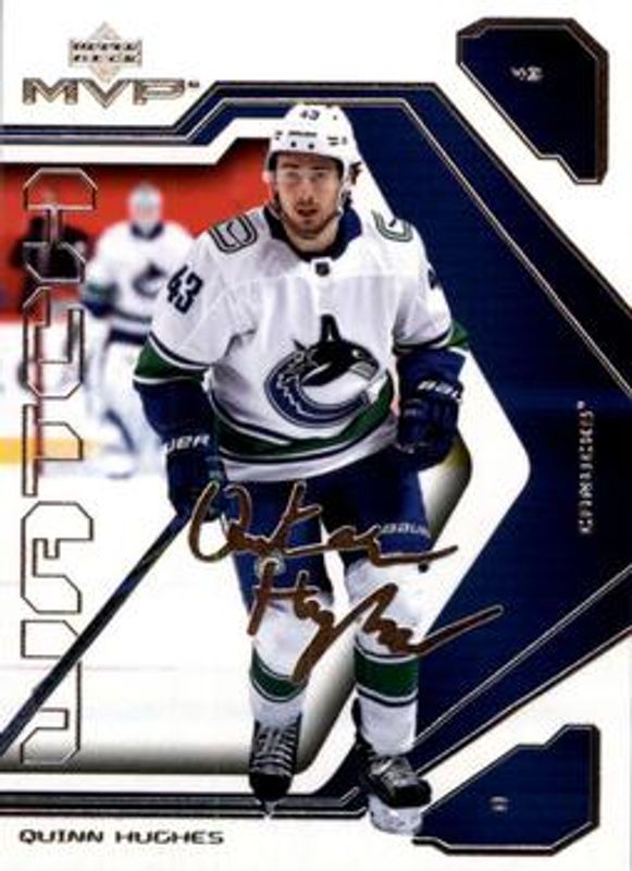 Quinn Hughes 2021 Upper Deck MVP #71 20th Anniversary RAW