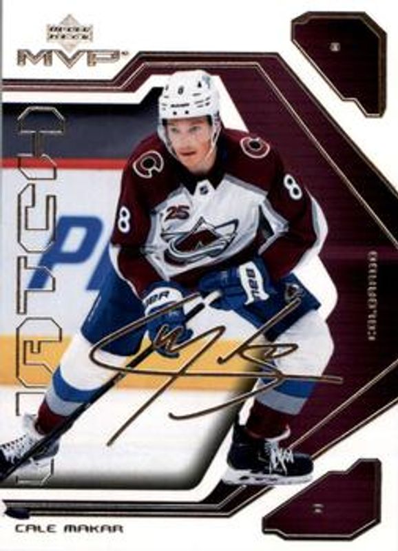 Cale Makar 2021 Upper Deck MVP #67 20th Anniversary RAW