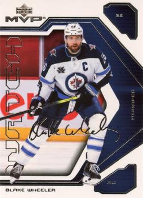 Blake Wheeler 2021 Upper Deck MVP #51 20th Anniversary RAW