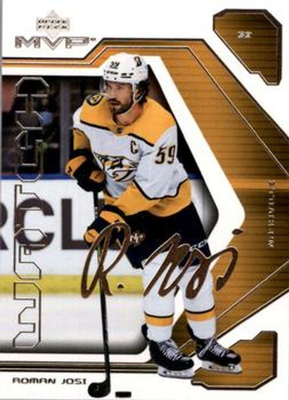 Roman Josi 2021 Upper Deck MVP #41 20th Anniversary RAW