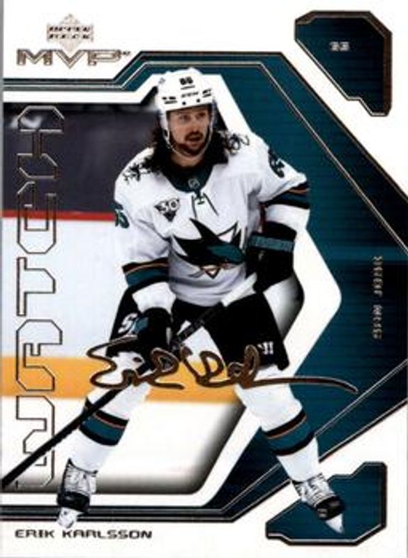 Erik Karlsson 2021 Upper Deck MVP #16 20th Anniversary RAW