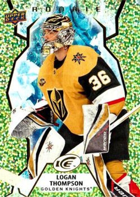Logan Thompson 2021 Upper Deck Ice #131 Green /799 Rookie RAW