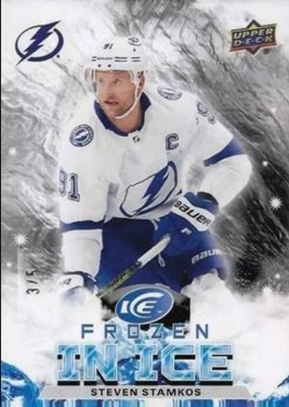 Steven Stamkos 2021 Upper Deck Ice #FI-50 Frozen In Ice - Black /5 RAW