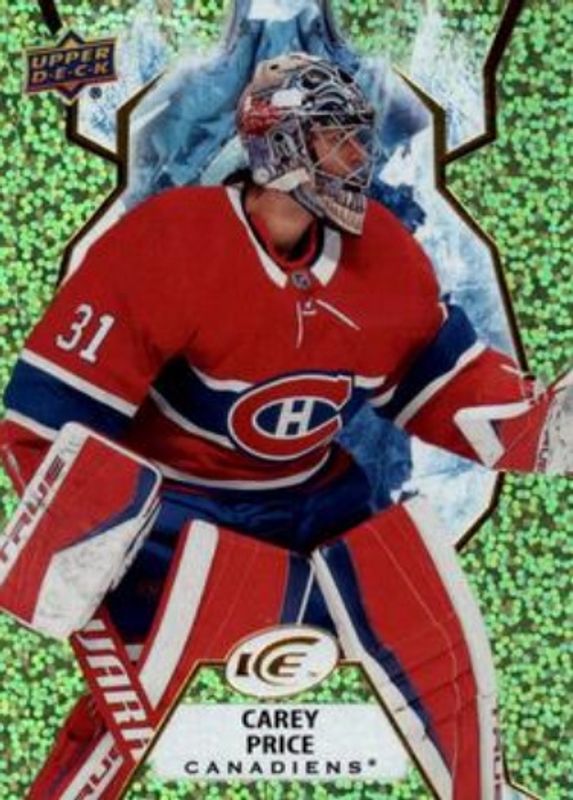 Carey Price 2021 Upper Deck Ice #77 Green /799 RAW