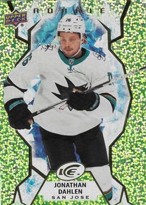 Jonathan Dahlen 2021 Upper Deck Ice #135 Green /799 Rookie RAW