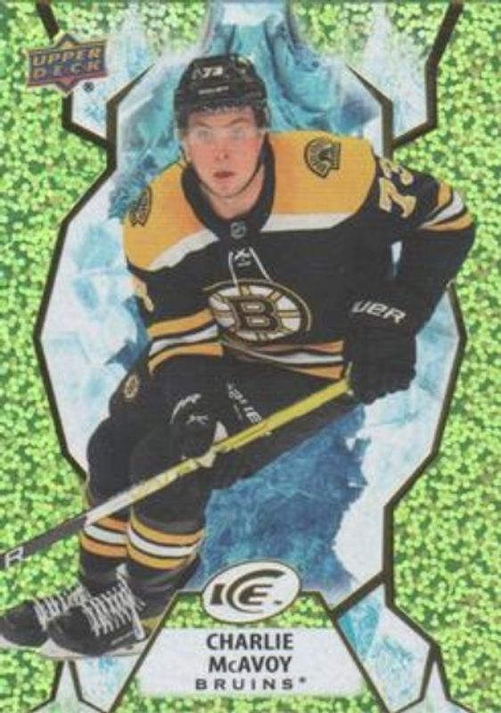 Charlie McAvoy 2021 Upper Deck Ice #13 Green /799 RAW