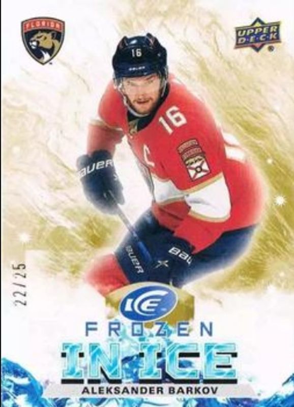 Aleksander Barkov 2021 Upper Deck Ice #FI-43 Frozen In Ice - Gold /25 RAW