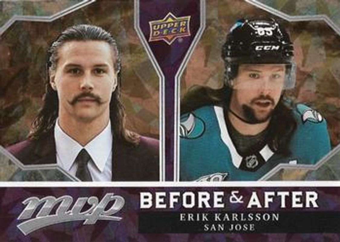 Erik Karlsson 2021 Upper Deck MVP #BA-6 Before & After - Gold RAW
