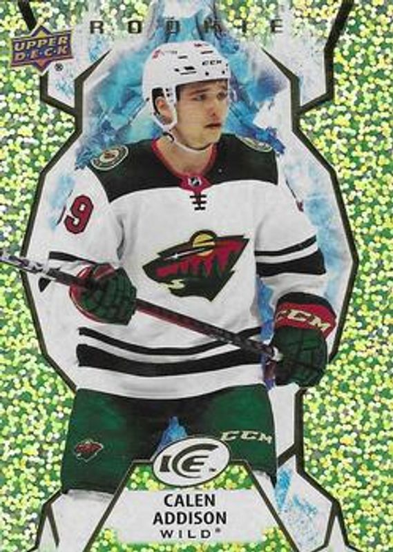Calen Addison 2021 Upper Deck Ice #137 Green /799 Rookie RAW