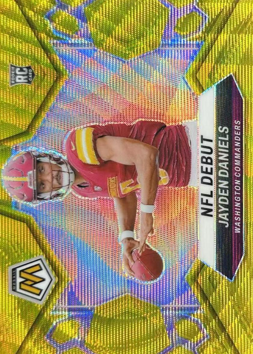 Jayden Daniels 2024 Mosaic #272 NFL Debut - Gold Wave /17 Price