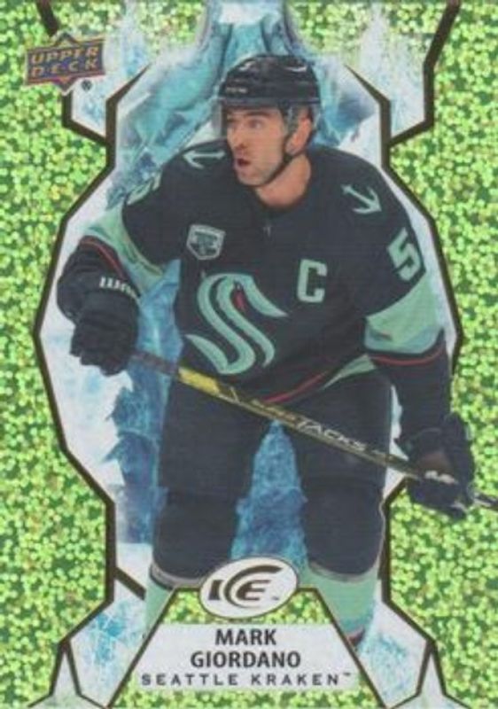 Mark Giordano 2021 Upper Deck Ice #22 Green /799 RAW