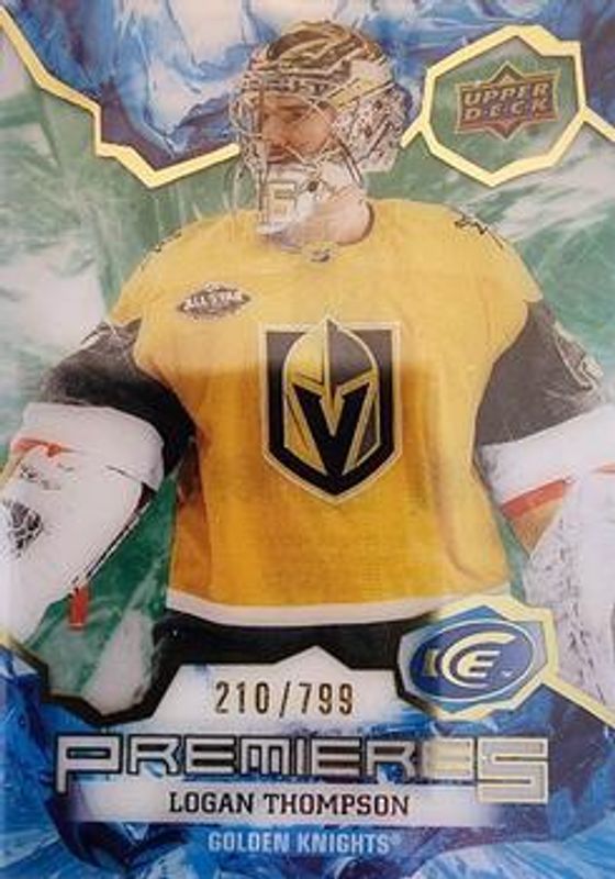 Logan Thompson 2021 Upper Deck Ice #212 Green /799 Rookie RAW