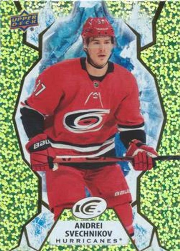 Andrei Svechnikov 2021 Upper Deck Ice #97 Green /799 RAW