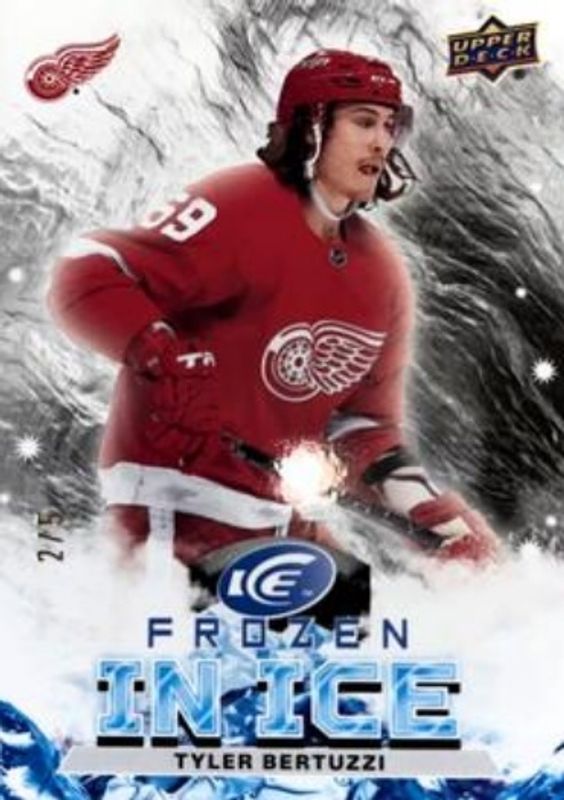 Tyler Bertuzzi 2021 Upper Deck Ice #FI-21 Frozen In Ice - Black /5 RAW