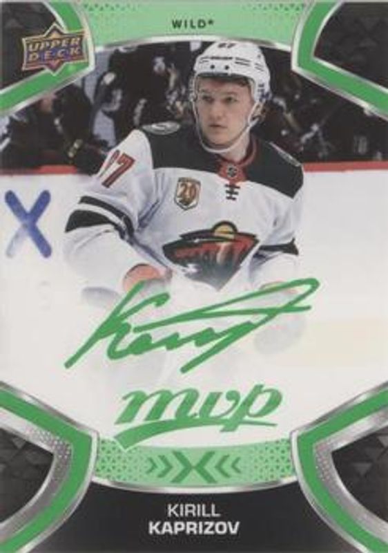 Kirill Kaprizov 2021 Upper Deck MVP #0 Green Script Achievement RAW