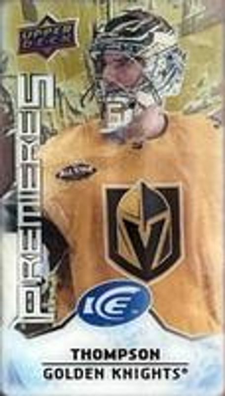 Logan Thompson 2021 Upper Deck Ice #MI-32 Ice Premieres Mini - Gold /99 Rookie RAW