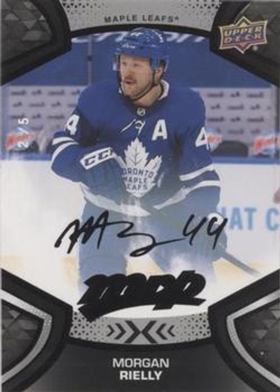 Morgan Rielly 2021 Upper Deck MVP #194 Super Script Black /5 RAW