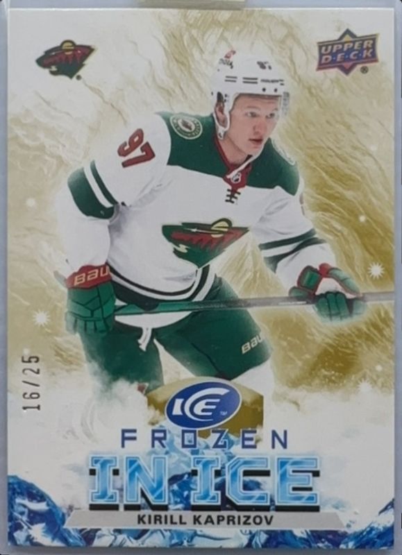 Kirill Kaprizov 2021 Upper Deck Ice #FI-1 Frozen In Ice - Gold /25 RAW