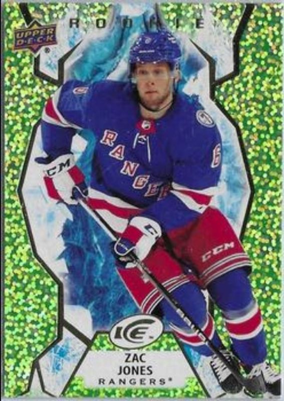 Zac Jones 2021 Upper Deck Ice #106 Green /799 Rookie RAW