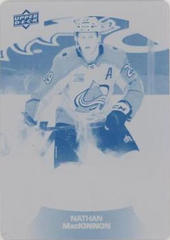 Nathan MacKinnon 2021 Upper Deck MVP #216 Printing Plates Cyan /1 RAW