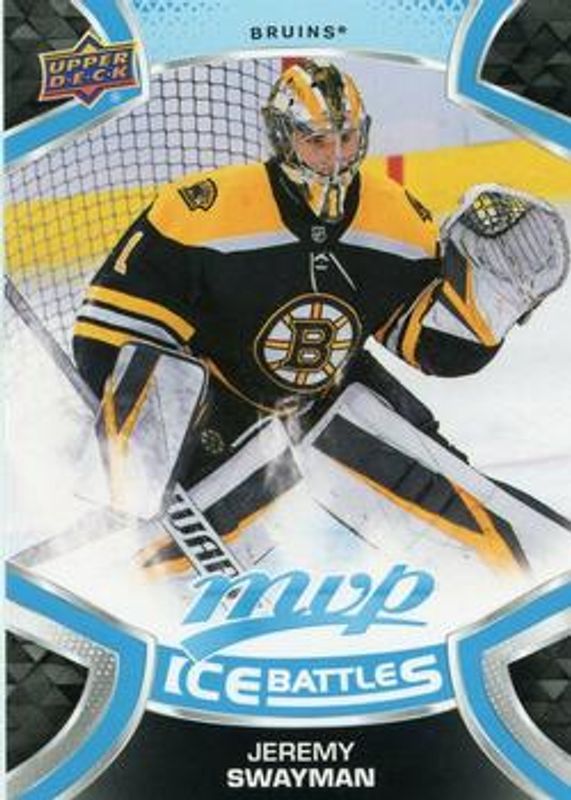 Jeremy Swayman 2021 Upper Deck MVP #235 Ice Battles Rookie RAW