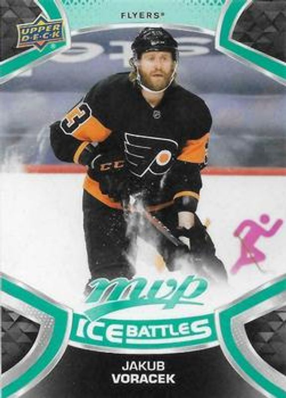 Jakub Voracek 2021 Upper Deck MVP #171 Ice Battles RAW
