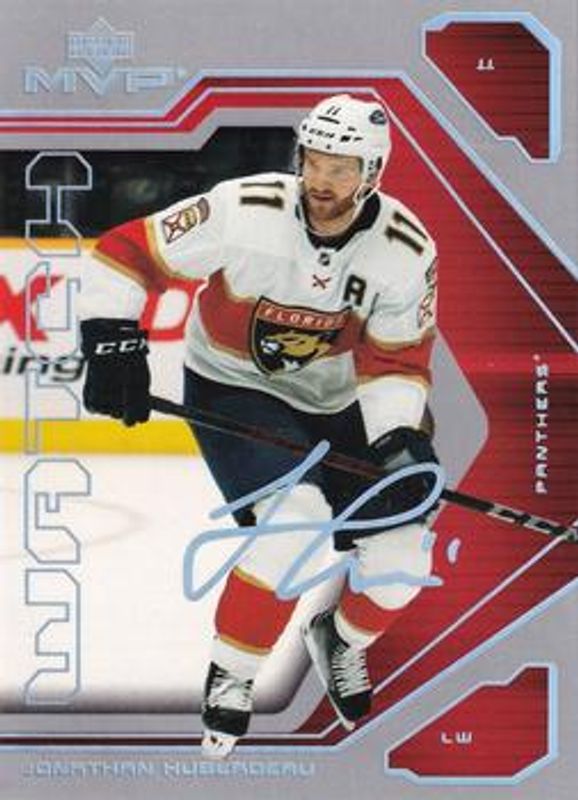 Jonathan Huberdeau 2021 Upper Deck MVP #60 20th Anniversary - Super Script /25 RAW