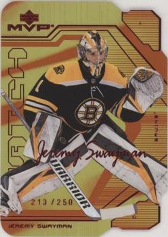 Jeremy Swayman 2021 Upper Deck MVP #95 Colors & Contours /250 Rookie RAW