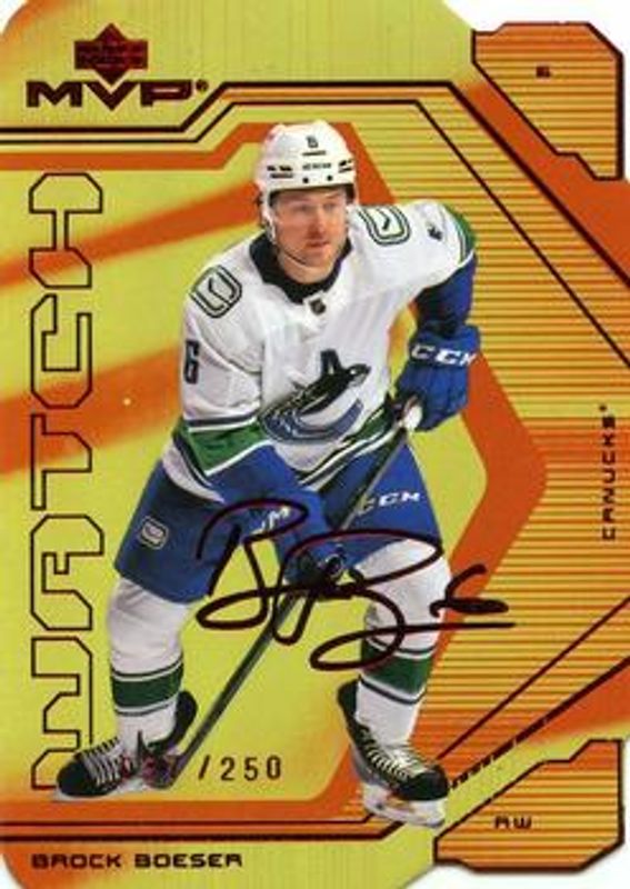 Brock Boeser 2021 Upper Deck MVP #54 Colors & Contours /250 RAW
