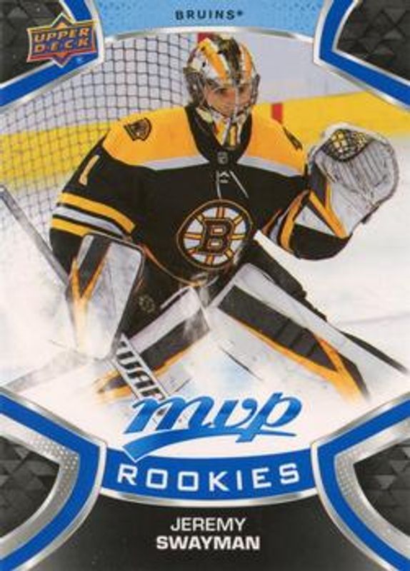 Jeremy Swayman 2021 Upper Deck MVP #235 Blue Rookie RAW