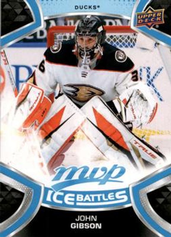 John Gibson 2021 Upper Deck MVP #206 Ice Battles RAW