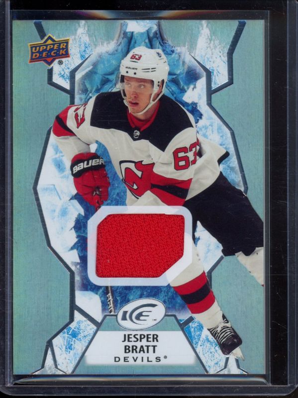 Jesper Bratt 2021 Upper Deck Ice #27 Jersey RAW