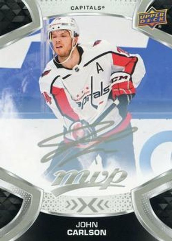 John Carlson 2021 Upper Deck MVP #74 Silver Script RAW
