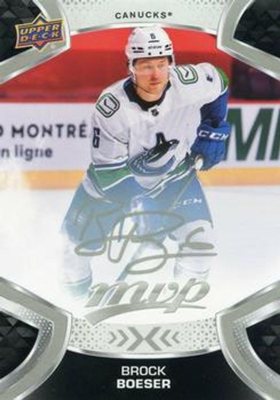 Brock Boeser 2021 Upper Deck MVP #6 Silver Script RAW