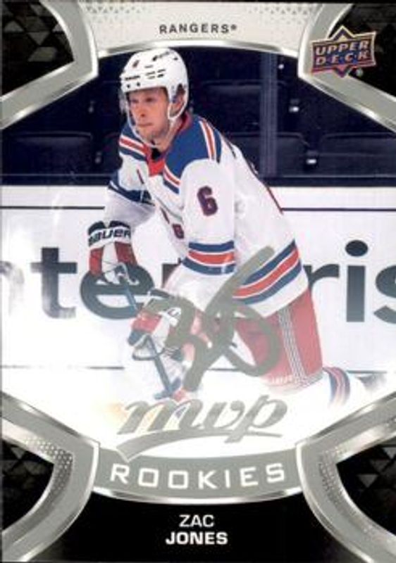 Zac Jones 2021 Upper Deck MVP #225 Silver Script Rookie RAW