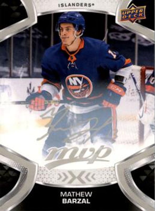 Mathew Barzal 2021 Upper Deck MVP #13 Silver Script RAW