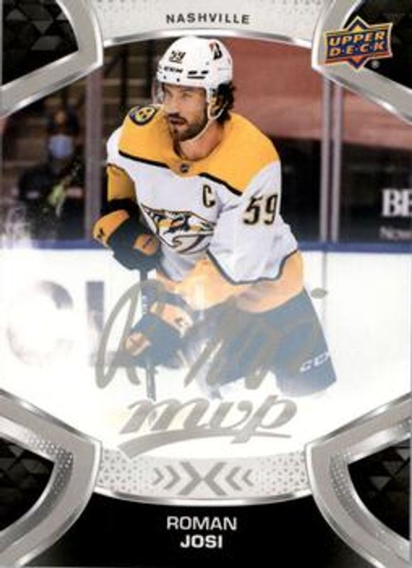 Roman Josi 2021 Upper Deck MVP #159 Silver Script RAW