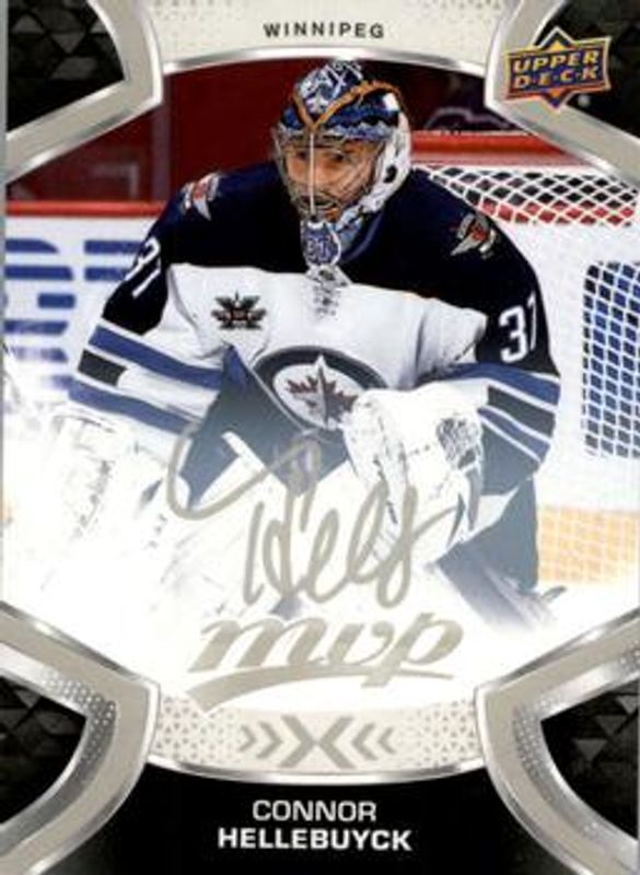 Connor Hellebuyck 2021 Upper Deck MVP #155 Silver Script RAW