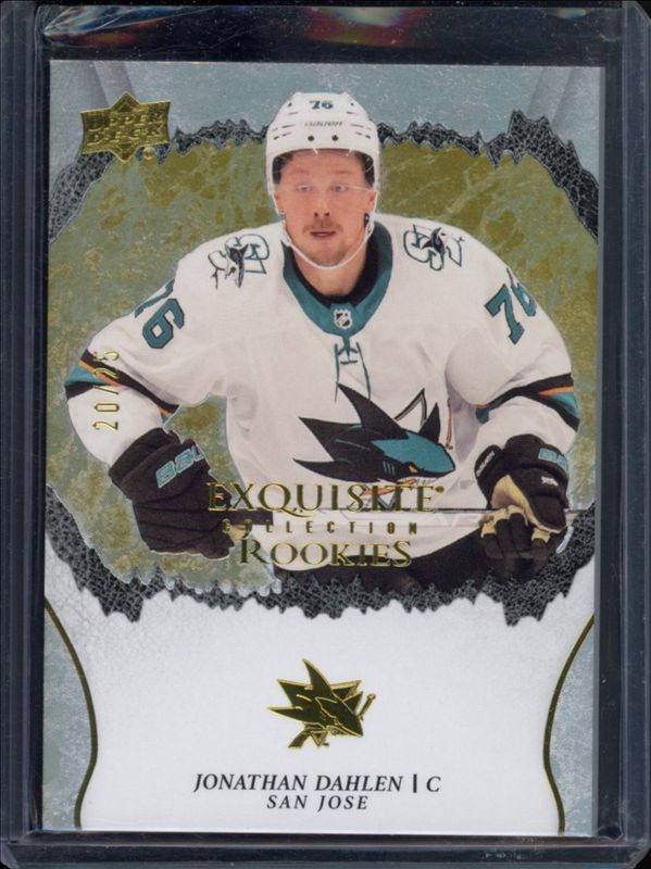 Jonathan Dahlen 2021 Upper Deck Ice #R-25 Exquisite Collection Rookies - Gold /25 RAW