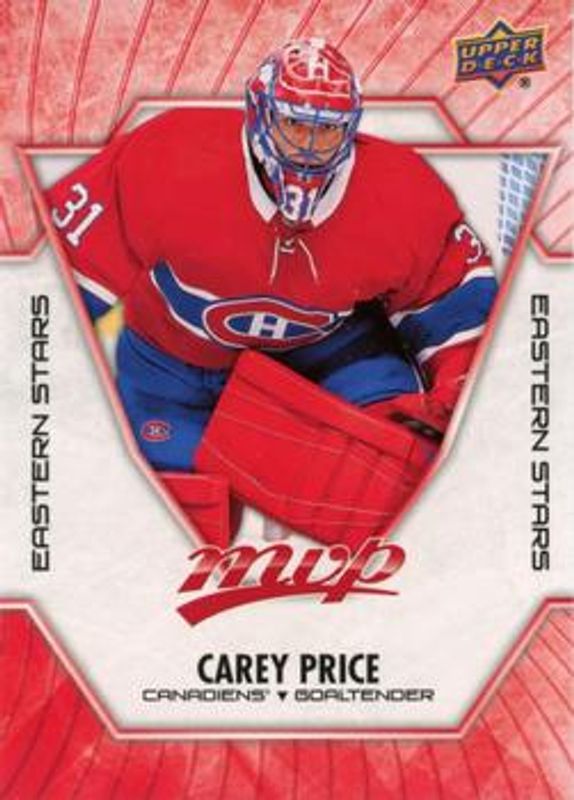 Carey Price 2021 Upper Deck MVP #ES-4 Eastern Stars RAW