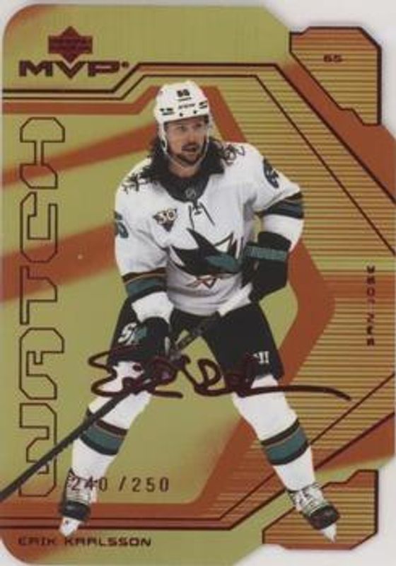 Erik Karlsson 2021 Upper Deck MVP #16 Colors & Contours /250 RAW