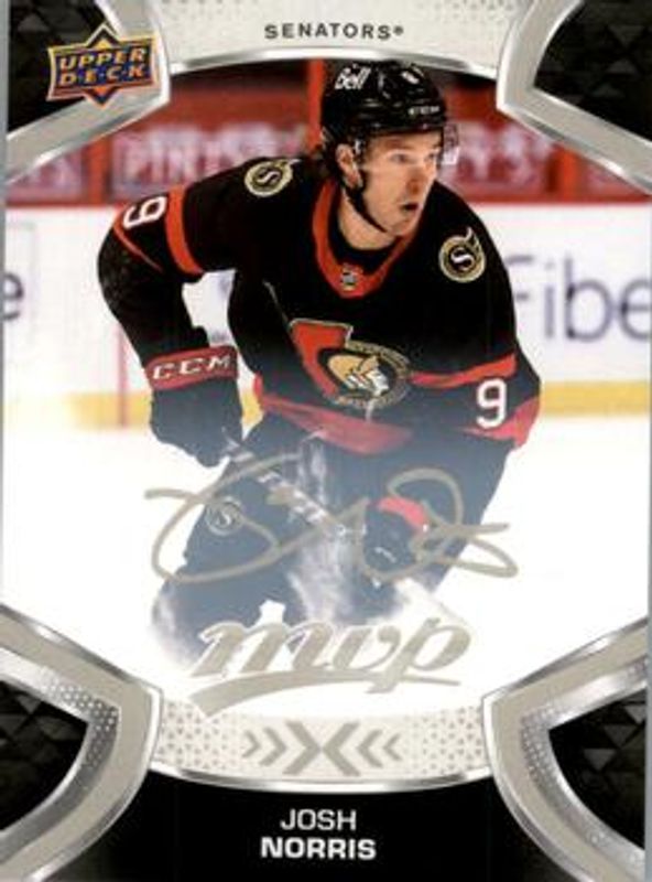 Josh Norris 2021 Upper Deck MVP #180 Silver Script RAW