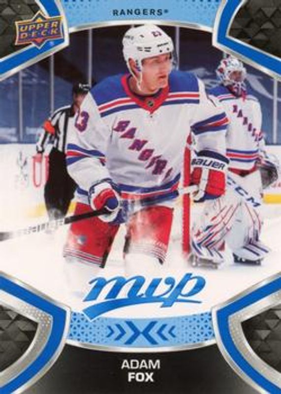 Adam Fox 2021 Upper Deck MVP #190 Blue RAW